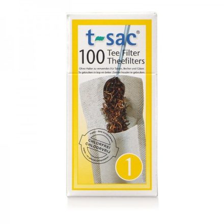 t-sac tölthető papír teafilter 100 db, 1-es méret