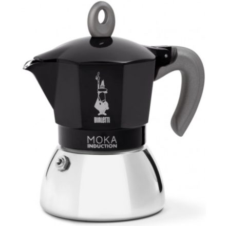 Bialetti Moka Indukciós kotyogós kávéfőző 4 adagos, fekete