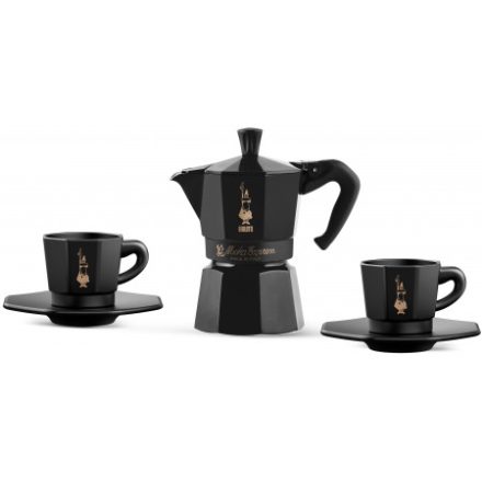 Bialetti MOKA Express kotyogós kávéfőz csomag csészével, díszdobozban, 3 adagos